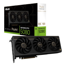 Graphics Card, ASUS, NVIDIA, GeForce RTX 5080, 16 GB, GDDR7, 256 bit, PCI Express 5.0, Active, PROART-RTX5080-O16G Graphics Card, ASUS, NVIDIA, GeForce RTX 5080, 16 GB, GDDR7, 256 bit, PCI Express 5.0, Active, PROART-RTX5080-O16G