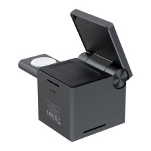 „Choetech T632-F“ 3 viename 15 W indukcinis įkroviklis (juodas) „Choetech T632-F“ 3 viename 15 W indukcinis įkroviklis (juodas)
