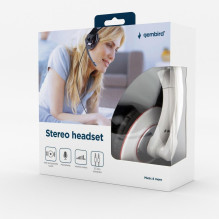 HEADSET STEREO WHITE / MHS-001-GW GEMBIRD HEADSET STEREO WHITE / MHS-001-GW GEMBIRD
