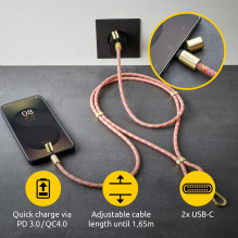 USB-C–USB-C LAIDAS 1,65 M / JUOSTELĖ N. MIX 7991005 INTENSO