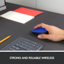 MOUSE USB OPTICAL WRL M171 / BLUE 910-004640 LOGITECH