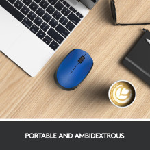 MOUSE USB OPTICAL WRL M171 / BLUE 910-004640 LOGITECH