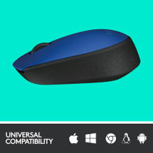 MOUSE USB OPTICAL WRL M171 / BLUE 910-004640 LOGITECH