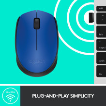MOUSE USB OPTICAL WRL M171 / BLUE 910-004640 LOGITECH