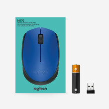 MOUSE USB OPTICAL WRL M171 / BLUE 910-004640 LOGITECH