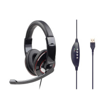 HEADSET STEREO USB BLACK / MHS-U-001 GEMBIRD