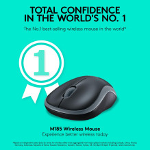 MOUSE USB OPTICAL WRL M185 / GREY 910-002238 LOGITECH