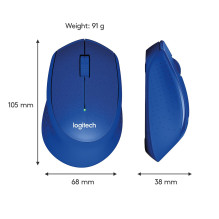 MOUSE USB OPTICAL WRL M330 / SILENT BL 910-004910 LOGITECH
