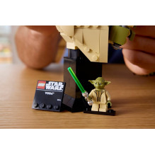 Construction set - LEGO Star Wars 75438 Yoda Bust 399 pcs. 210 mm Height Green