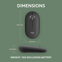 MOUSE USB OPTICAL WRL M350S / BLACK 910-007015 LOGITECH MOUSE USB OPTICAL WRL M350S / BLACK 910-007015 LOGITECH
