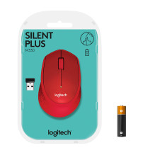 MOUSE USB OPTICAL WRL M330 / SILENT RED 910-004911 LOGITECH