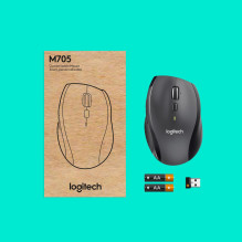 MOUSE USB LASER WRL M705 / BLACK 910-006034 LOGITECH