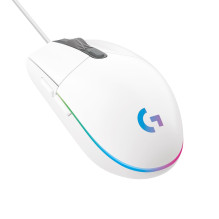 MOUSE USB OPTICAL G203 / WHITE 910-005797 LOGITECH
