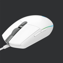 MOUSE USB OPTICAL G203 / WHITE 910-005797 LOGITECH