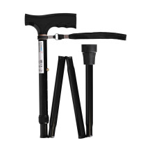 Folding walking stick ACTIONMED black Folding walking stick ACTIONMED black