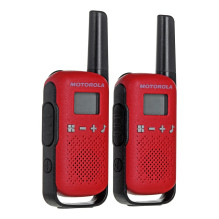 „Motorola TALKABOUT T42“ dvipusis radijo imtuvas, 16 kanalų, juodas, raudonas „Motorola TALKABOUT T42“ dvipusis radijo imtuvas, 16 kanalų, juodas, raudonas