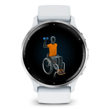 „Garmin Venu 3“ 3,56 cm (1,4 colio) AMOLED 45 mm Skaitmeninis 454 x 454 pikselių Jutiklinis ekranas Sidabrinis, baltas „ „Garmin Venu 3“ 3,56 cm (1,4 colio) AMOLED 45 mm Skaitmeninis 454 x 454 pikselių Jutiklinis ekranas Sidabrinis, baltas „