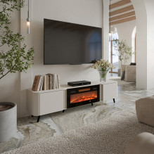 Cama Volare RTV spintelė 200 x 39 x 49 cm kašmyro + židinys