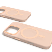 Puro Daylight MagSafe silikoninis dėklas, skirtas iPhone 16 Pro Max – smėlio spalvos