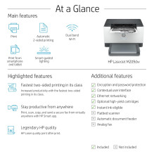 Laser Printer, HP, LaserJet M209DW, 6GW62F