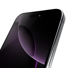 „Puro Frame“ grūdintas stiklas su rėmeliu, skirtas „iPhone 16 Pro Max“.
