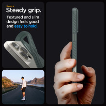 „Spigen“ skystas oro dėklas, skirtas iPhone 16 Pro Max – žalias