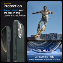 „Spigen“ skystas oro dėklas, skirtas iPhone 16 Pro Max – žalias