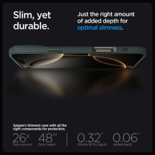 „Spigen“ skystas oro dėklas, skirtas iPhone 16 Pro Max – žalias
