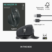 MOUSE BLUETH OPTICAL MASTER 3S / BLACK 910-006559 LOGITECH