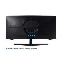 LCD Monitor, SAMSUNG, Odyssey G5, 34", Gaming / Curved / 21 : 9, Panel VA, 3440x1440, 21:9, 1 ms, Tilt, Colour Blac
