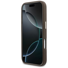 Etui Guess FW Resin Logo na iPhone 17 Pro - brązowe