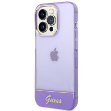 Etui Guess Translucent na iPhone 14 Pro Max - fioletowe