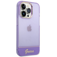 Etui Guess Translucent na iPhone 14 Pro Max - fioletowe