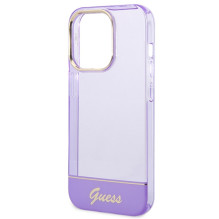 Etui Guess Translucent na iPhone 14 Pro Max - fioletowe