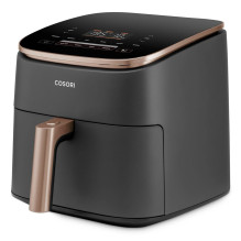 „Cosori Turbo Blaze Chef Edition“ vieno cilindro autonominė 6 l 1725 W karšto oro gruzdintuvė, juoda, rausvo aukso spalv