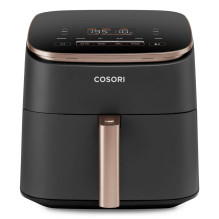 „Cosori Turbo Blaze Chef Edition“ vieno cilindro autonominė 6 l 1725 W karšto oro gruzdintuvė, juoda, rausvo aukso spalv