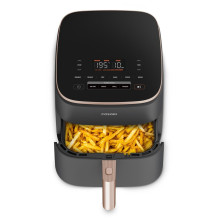 „Cosori Turbo Blaze Chef Edition“ vieno cilindro autonominė 6 l 1725 W karšto oro gruzdintuvė, juoda, rausvo aukso spalv