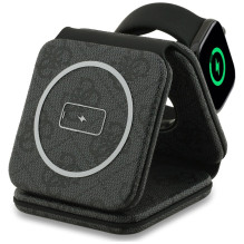 Ładowarka indukcyjna Guess 4G 3w1 15W MagSafe - czarna