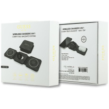 Ładowarka indukcyjna Guess 4G 3w1 15W MagSafe - czarna