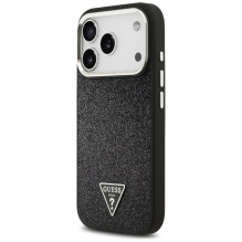 „Guess“ blizgantis trikampio formos logotipas su „MagSafe“ dėklu, skirtu „iPhone 17 Pro“ – juodas