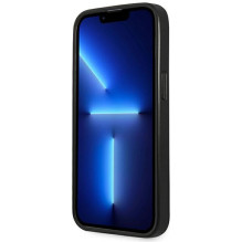 Etui Guess Saffiano Triangle Logo na iPhone 14 Pro Max - czarne