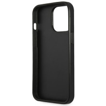 Etui Guess Saffiano Triangle Logo na iPhone 14 Pro Max - czarne