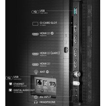 TV Set, HISENSE, 55 ", 4K Ultra HD, 3840 x 2160 pixels, Flat, 16:9, ULED, 55U7QPRO