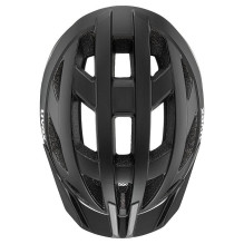 Dviračio Šalmas - Uvex I-vo 2, IAS 3D Fit, Smūgiams Atsparus, 60 - 64 cm, Juodas Matinis