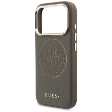 Etui Guess Perforated 4G MagSafe na iPhone 17 Pro - brązowe