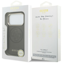 Etui Guess Perforated 4G MagSafe na iPhone 17 Pro Max - brązowe