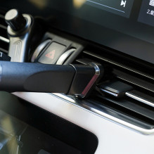 Mini Foldable Handheld Car Vacuum Cleaner with Blower Function - Black