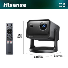 „Hisense C3 DLP UHD 4K“ (3840 x 2160) 3D sidabrinis televizorius
