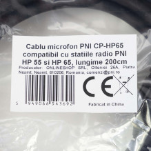 PNI CP-HP65 microphone cable compatible with PNI HP 55 and HP 65 radio stations, length 200cm