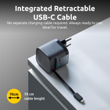 MAITINIMO ADAPTERIS 1XUSB-A / 1XUSB-C / JUODAS 7806520 INTENSO